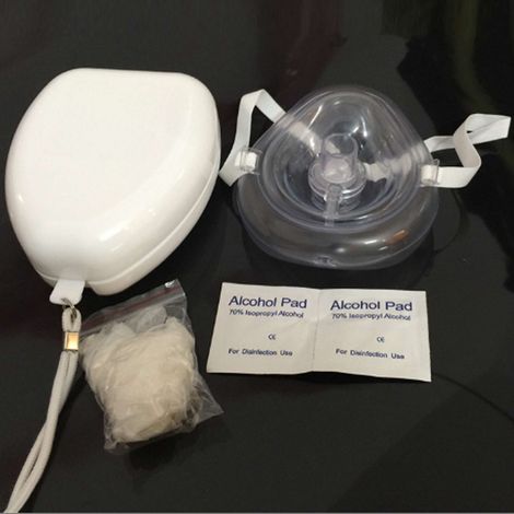 Kit Protection CPR Secours Urgence Garde Visage Dispositif Respiration Artificielle Bouche-à-bouche Premiers Soins (1/5)