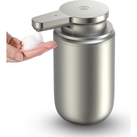 Dispenser di sapone in schiuma, dispenser di sapone in schiuma in acciaio inox, ricaricabile, pompa per sapone liquido senza contatto per bagno e cucina, 355 ml (12 oz). (1/5)