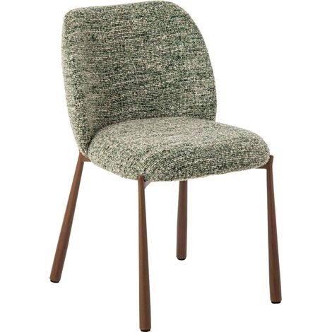 Chaise vert olive en tissu texturé - vert olive (1/5)