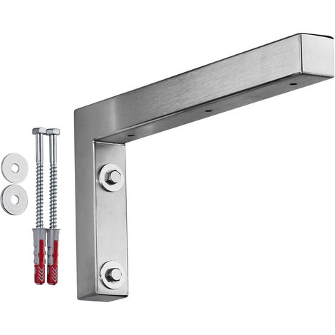 SOTECH Wandkonsole Regalkonsole Waschtischkonsole in L-Form 300 x 150 x 30 mm, Edelstahl gebürstet, 1 Stück