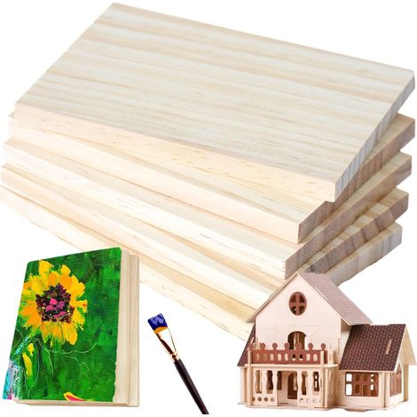 Lot 5 Planches Bois Brut- 2cm D'Épaisseur 15 x 15 cm, Minces De Bois Pour Bricolage Artisanate En Bois Modèles Et Peintures, Modélisation, Décoration d'intérieur, Modèles D'Avions (1/5)