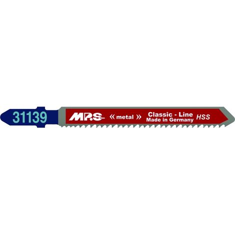 Lame de scie sauteuse MPS 31139 HSS à denture progressive 11-13 TPI pour métal 2,5-6 mm