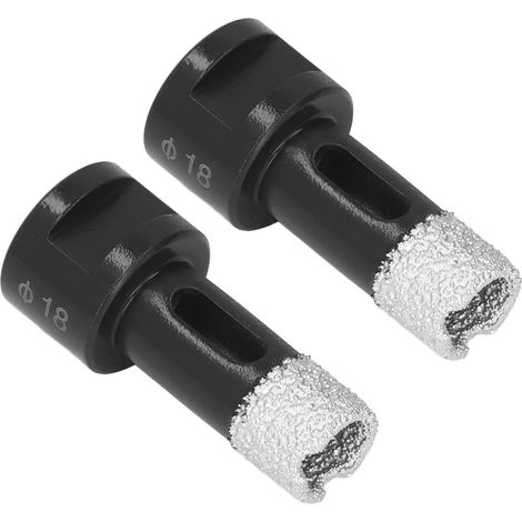 Lot de 2 forets M14 pour marbre et granit, 18 mm, robustes et rapides à percer. (1/5)