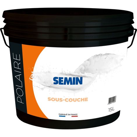 SEMIN POLAIRE SOUS-COUCHE 15 L – Sous-couche intérieure murs et plafonds – Plaque de plâtre, béton et enduits – Forte adhérence – Bon pouvoir couvrant – Application rouleau, brosse ou Airless (1/5)