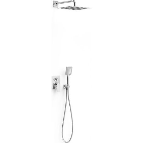 Kit mitigeur encastré 2 voies Rapid‑box pour douche Project Chrome - TRES 22138004