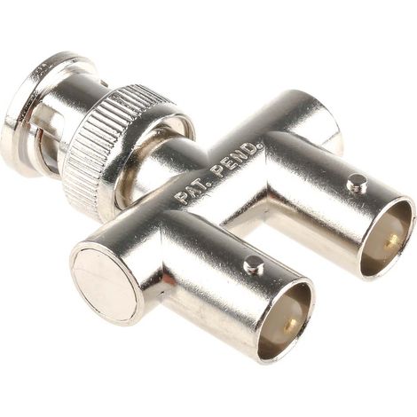 Connecteur RF RS PRO BNC Mâle vers BNC Femelle, T, , 50O, 1GHz ( Prix pour 1 ) (1/2)