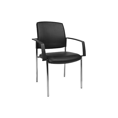 Sillas para visitas con brazos  UE 2 unid  tapizado de piel