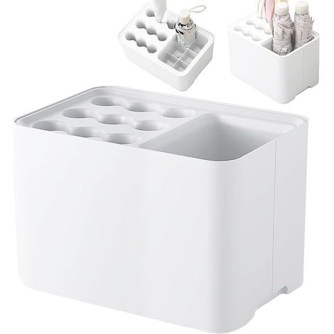 Porte Parapluie Design Vintage Gris, Grande Capacité Antidérapant Porte-parapluies, Amovible Plateau d'égouttage, 26.5 x 18 x 18 cm Range Parapluie, pour la Décoration de la Maison (1/5)
