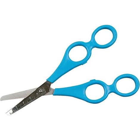 Ciseaux pour enfants - 4 anneaux - Ambidextre - Couleur bleue - Mixte