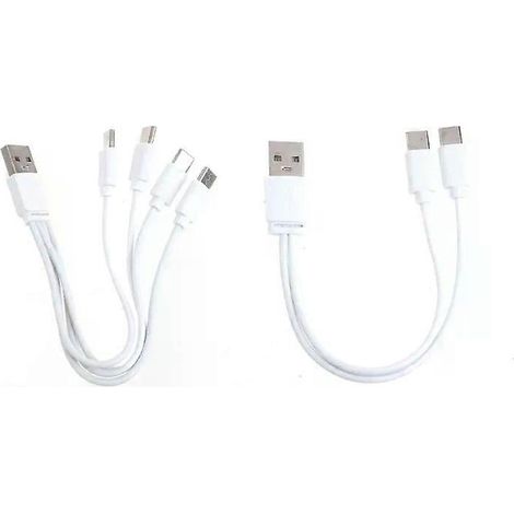 Doppel-/Vierfach-USB-auf-Typ-Splitter-Ladekabel, USB-Splitterkabel, Schnellladekabel mit 2/4 Typ-Steckern (1/4)