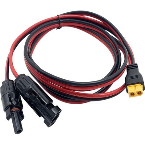 Connecteur 12AWG 5,5 mm pour câble solaire 2m, connecteurs moulés étanches pour panneaux solaires, boîtiers d'alimentation, batteries au lithium, modélisme (1/4)