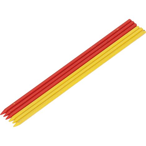 6 Pièces Crayons de Menuisier 2.8mm HB pour Marquage sur Bois avec Mines Rouges et Jaunes (1/5)