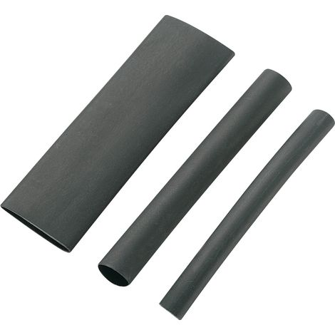 TRU COMPONENTS 1565133 Schrumpfschlauchsortiment Schwarz 12.70 mm 1.60 mm Schrumpfrate:3:1 6 Teile