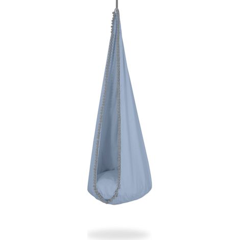 My Sweet Baby - Amaca sospesa altalena Cocoon - Blu sporco (1/5)