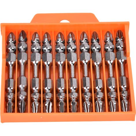 Embouts De Tournevis Magnétiques Double Tête - Acier Trempé 70mm - Pour Visseuse Électrique Rechargeable - Lot De 20 Pièces (1/5)