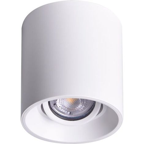 Applique plafond en polycarbonate orientable - GU10 - Blanc (1/5)