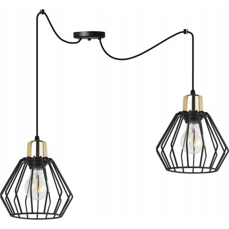 Hängelampe, Deckenleuchter, Drahtschirm, LED
