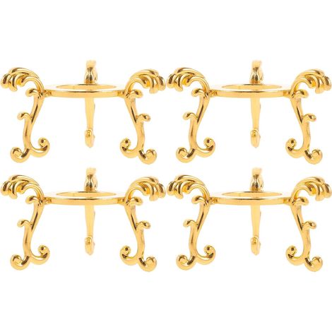 Support en métal doré (4 pièces) pour grande sphère de cristal, base (1/5)
