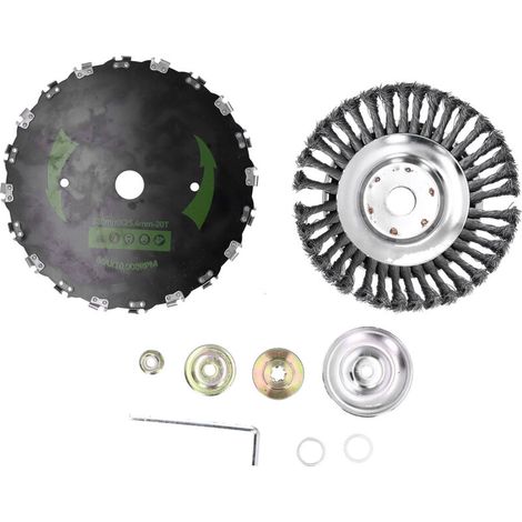 Lame de scie circulaire 20T Tête de coupe pour débroussailleuse Roue de désherbage Pièces pour tondeuse à gazon (1/5)