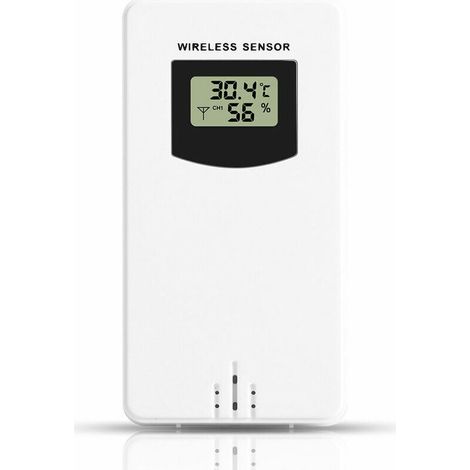 VURAHOME – Zubehör für Wetterstationen, Drahtloser Außentemperaturfühler, Ersatzsensor, Neutralweiß (1/4)