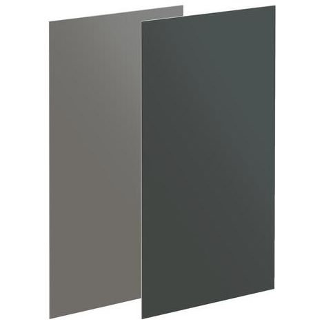 ONDEE ZEN - Panneau mural de salle de bain - bicolor - 1,2x2,55m - gris clair et anthracite (1/3)
