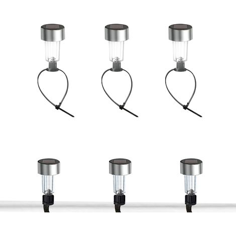 Lumières Solaires De Clôture Extérieur Étanche - Lot de 6 Luminaires (1/5)