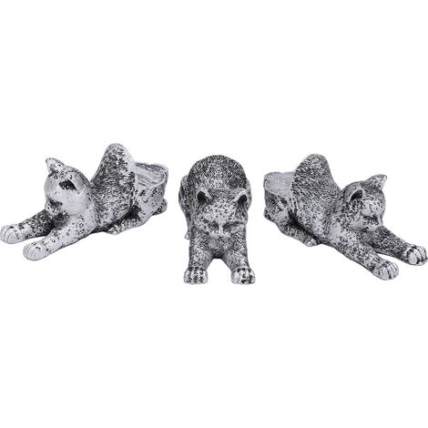3er-Set Blumentopf-Untersetzer aus Kunstharz mit Katzenmotiv – Pflanztopf-Untersetzer – Tierfiguren – Dekoration für drinnen und draußen