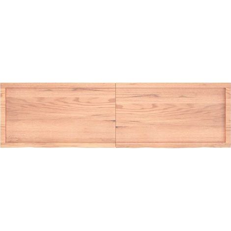 Étagère murale Étagère flottante marron clair bois chêne massif traité (1/5)
