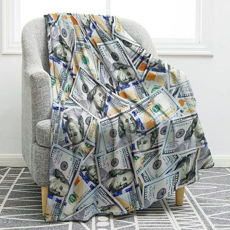 Couverture À Motif D'ancre - Flanelle Douce - Pour Canapé Lit Camping Extérieur - 127 x 152 cm - Bleu Foncé (1/2)
