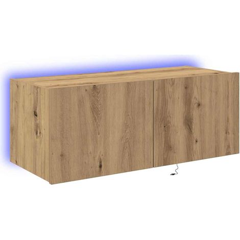 Mueble de TV Montado en la Pared Roble artesanal vidaXL (1/5)