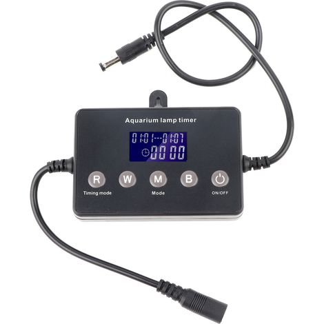 Gradateur Intelligent - Écran LCD - Régulation Luminosité LED 12-24 V - Minuterie Aube/Crépuscule - Pour Aquarium et Plantes Aquatiques - 1 Pièce (1/5)