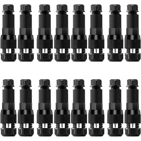 Lot de 16 connecteurs de câbles basse tension étanches pour éclairage paysager, compatibles avec les câbles de calibre 12 à 20. (1/5)