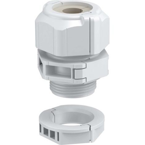 OBO Bettermann Racor de cable, inserto de estanqueidad divisible, 1 cable M20 Policarbonato gris claro, 2024942