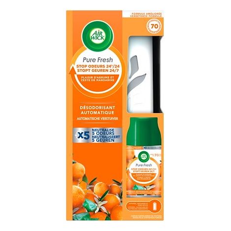 Diffuseur Air Wick Freshmatic + 1 recharge plaisir d'agrume et zeste de mandarine