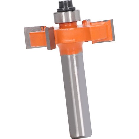 Fraise à défoncer 4 pièces carbone acier rainure anti-recul coupe à rabbot avec queue 8mm pour bois pin orange (1/5)