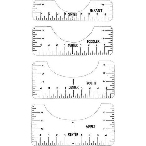 Outil d'alignement pour t-shirts en vinyle, guide de mesure (1/5)