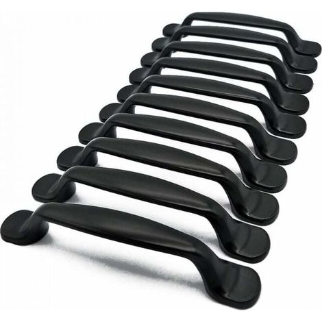10 x Furniture handles, center distance 128 mm, door handles for kitchen cabinets, drawers, cupboards, bedrooms, YMYNY (1/4)