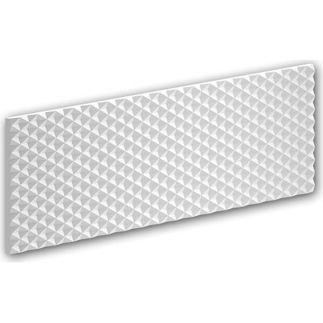 3D Rivestimento murale Profhome 159904 Pannellatura Pannello acustico Elemento decorativo design moderno bianco 90 x 25 cm (1/5)