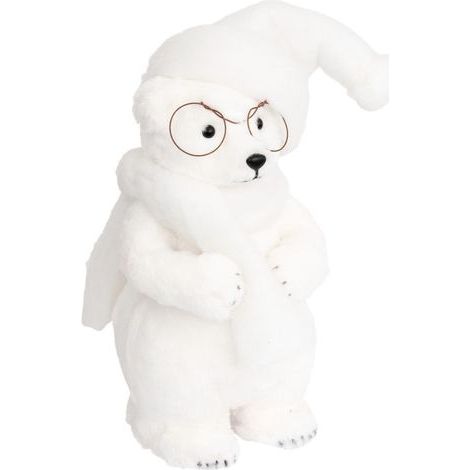 Déco de Noël Ours Blanc avec Lunettes H 38 cm - Feeric Christmas (1/2)