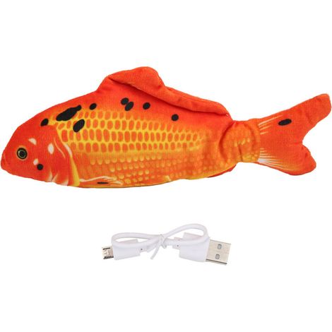 Poisson Interactif - Jouet Électrique pour Chat - Mouvement Réaliste - Rechargeable USB - 28 cm - 94 g (1/5)