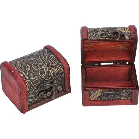 Wooden Jewelry Box Set of 2 Vintage Handmade (1/5)
