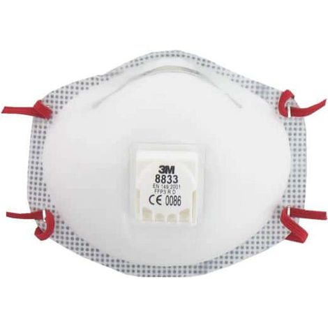 MASQUE ANTIPOUSSIÈRE COQUE SÉRIE CONFORT 3M 8833 - FFP3, AVEC SOUPAPE COOLFLOW (1/3)