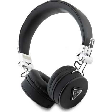 Cuffie Bluetooth on-ear Guess ENC Classic Black con finitura granulata.