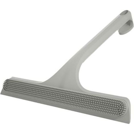 1 raclette en silicone pour vitres, douche et miroirs, lame flexible sans rayure, poignée ergonomique, usage salle de bain cuisine voiture (1/4)