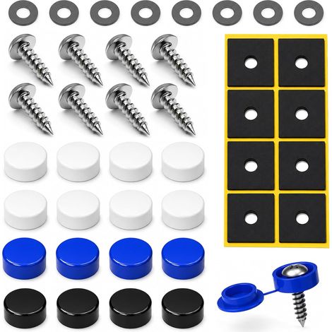 8 Pièces Kit de Vis Antivol Plaque Immatriculation, Vis Plaque (1/5)