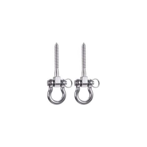 2 ganci in acciaio inox 304, kit di sospensione per attrezzi da allenamento, utilizzabili per appendere sedie, lampade a sospensione, amache, sacchi da boxe e attrezzi per allenamento a sospensione - 