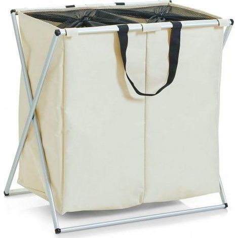 Zeller Wäschekorb beige 128 Liter faltbar