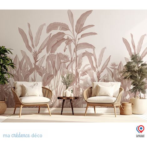 Papier peint : Fresque tropicale et aquarelle 5 - Intissé - 200 cm - 280 cm (1/5)