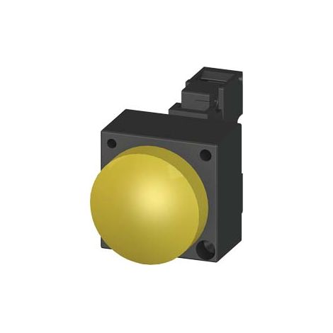 Lampada Segnalazione Terminale a vite tensione di funzionamento 24v uc con portalampada giallo, 22MM