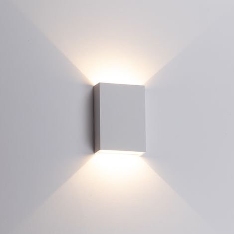Applique Murale LED D'extérieur, Blanc Chaud 3000k Faisceau Lumineux Réglable étanche IP65, Blanc